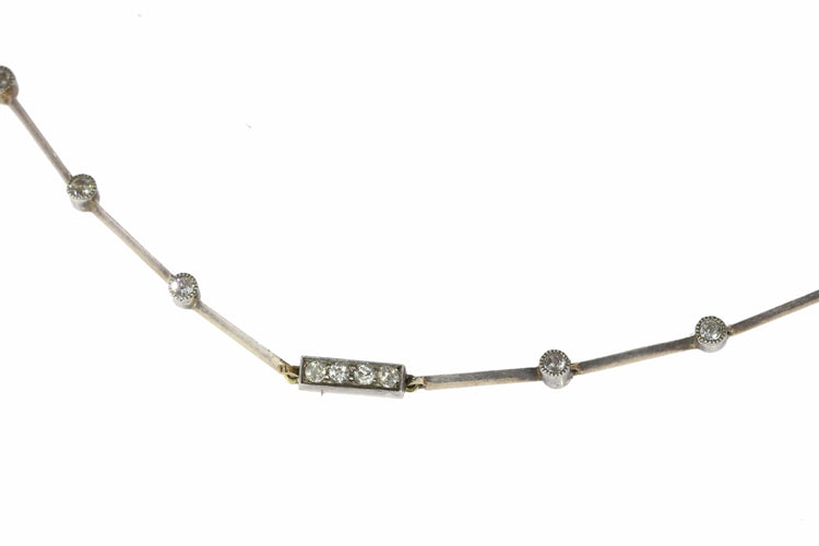 Collier Guirlande de diamants romantique victorienne – Un tour de cou de cérémonie et de sentiment 58 Facettes 25146-0152