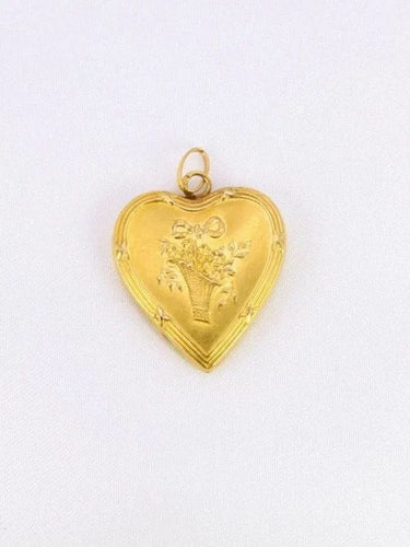 Pendentif Pendentif coeur Art Nouveau or jaune 58 Facettes 1076.1