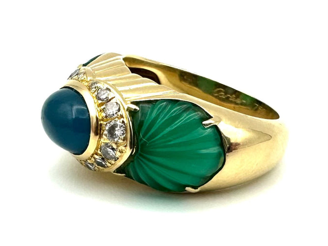 Bague 52 CARTIER. Collection "Baroda", bague vintage or jaune 58 Facettes