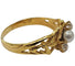 Bague Bague Art Nouveau diamants old mine et perle de culture en or jaune 18k 58 Facettes A834
