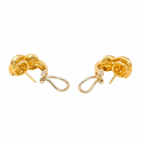 Boucles d'oreilles Boucles d'oreilles Noeud Or jaune Diamant 58 Facettes 4298886CN