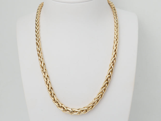 Collier Collier maille palmier en or jaune 58 Facettes 33446