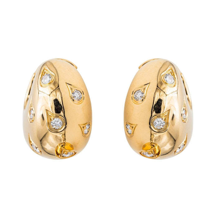 Boucles d'oreilles Cartier Boucles d'oreilles Créoles Or jaune Diamant 58 Facettes 3785640CN