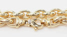 Bracelet Bracelet souple maille forçat ovale en or jaune et diamant 58 Facettes 32882