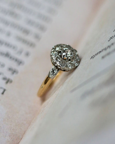 Bague 46 Bague Art Déco Marguerite Or Diamants 58 Facettes A11481