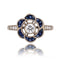 Bague 53 Bague saphirs diamants style Art Déco 58 Facettes 24-116
