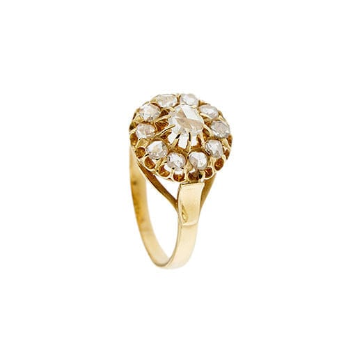 Bague 52 Bague fleur sertie de diamants de 0,65 ct 58 Facettes 36479