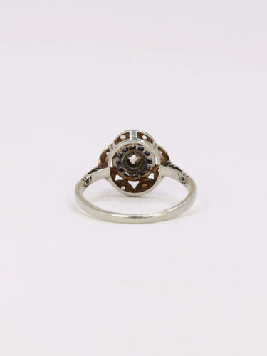 Bague 55 Bague art déco or blanc saphirs diamants 58 Facettes J360