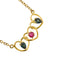 Collier Collier coeur or jaune saphirs et rubis 58 Facettes 33948