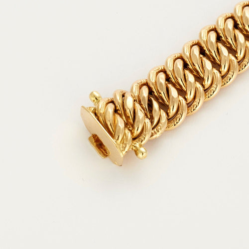 Bracelet Gourmette maille américaine or jaune 58 Facettes LP724