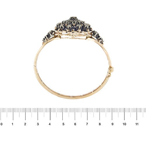 Bracelet Bracelet rigide émaillé en or rose avec diamants 58 Facettes 37288