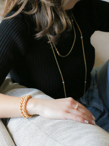 Bracelet Bracelet vintage maille tressée or jaune 58 Facettes J226