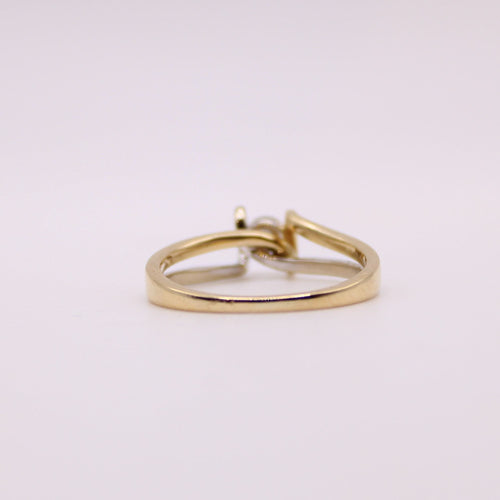 Bague 52 Solitaire deux ors et diamant 58 Facettes