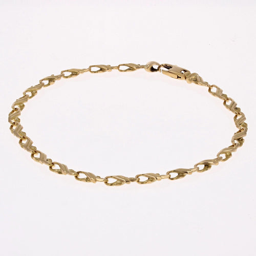 Bracelet Bracelet or jaune motifs plats 58 Facettes CVBR74