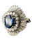 Bague 54 Bague Jupe avec saphir et diamants en baguette et brillant 58 Facettes