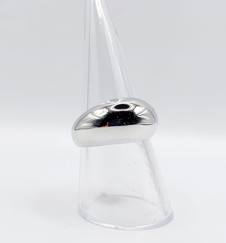 Bague 56 Bague art déco bombé dôme or blanc 58 Facettes A04310