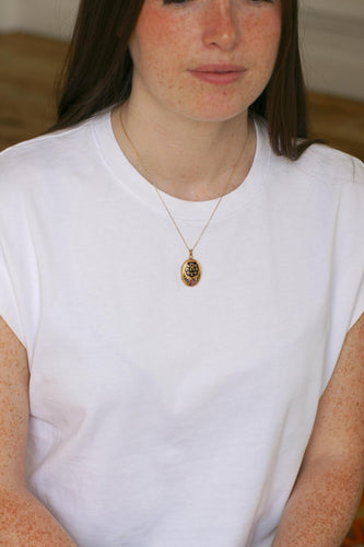 Pendentif Médaillon Ouvrant Recuerdo Fleurs Emaillées Or Jaune 58 Facettes