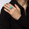 Bague 46 Bague Diamant Turquoise Or Blanc 58 Facettes G13197