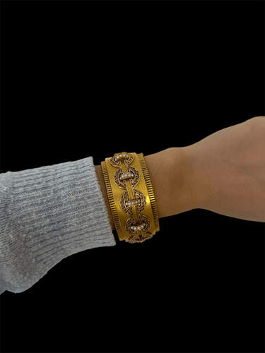 Bracelet Bracelet jonc en or jaune de la fin du XIXe siècle 58 Facettes