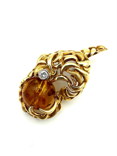 Collier GILBERT ALBERT - Collier or jaune, billes interchangeables et diamants 58 Facettes