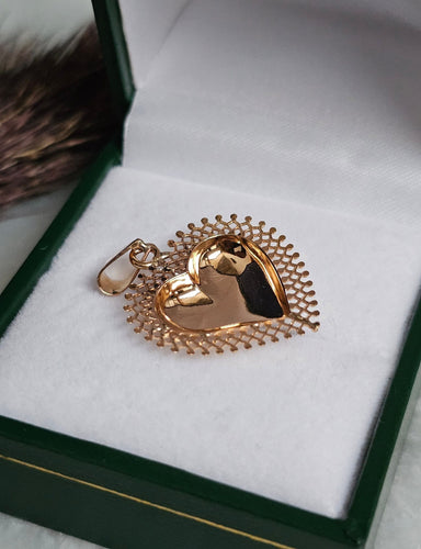 Pendentif Pendentif cœur en or rose 18 carats 58 Facettes 694