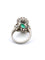 Bague 55 Bague vintage des années 50 avec émeraude 1,40 Ct et diamants taille ancienne 2,50 Ct 58 Facettes