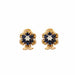 Boucles d'oreilles Boucles d'oreilles or jaune diamants saphir 58 Facettes LP532