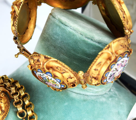 Bracelet Ensemble de micromosaïques en 3 pièces 1850 58 Facettes