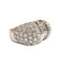 Bague 56 Bague au design contemporain du XXe siècle en or blanc 18 kt avec diamants 58 Facettes Q305B