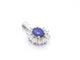 White gold entourage pendant with diamonds and sapphire 58 Facettes 2299