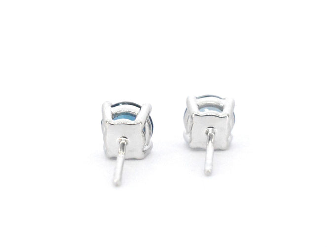 Náušnice z bílého zlata s topazem