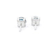 Náušnice z bílého zlata s topazem