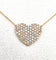 Pendentif Pendentif en or jaune avec pendentif en forme de cœur serti de diamants 58 Facettes