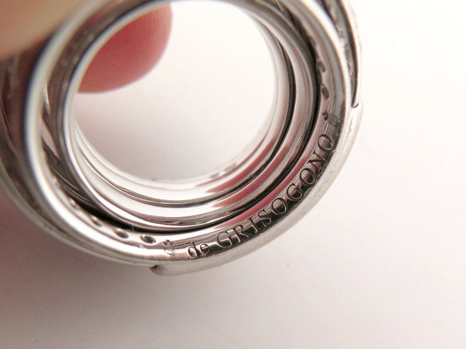 Bague 48 bague DE GRISOGONO allegra en or blanc 18k 32gr t48 68 diamants 2ct 58 Facettes 271440