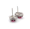 Boucles d'oreilles Boucles d'oreilles en platine serties de rubis et de diamants 58 Facettes