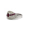 Bague 52 Bague - Or blanc, rubis et diamants 58 Facettes 1078