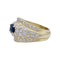 Bague 50 Bague or jaune, diamants et saphir. 58 Facettes 33326