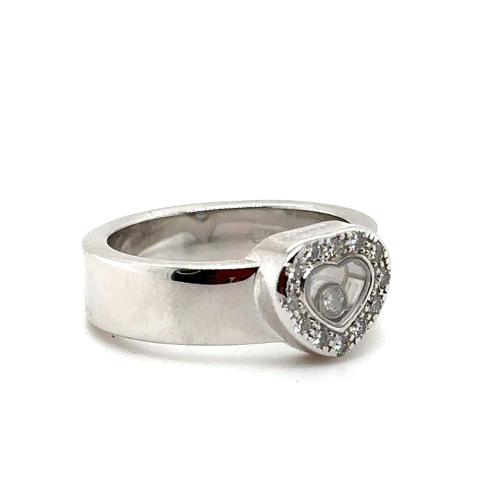 Bague Chopard - Bague Happy Diamond Or blanc et Diamant 58 Facettes 1.0000278/2