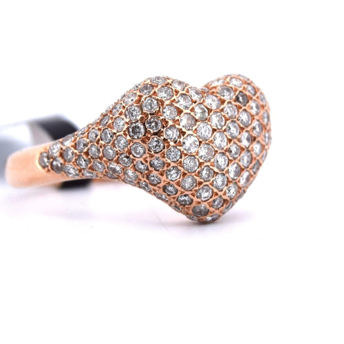 Bague 53 Bague Coeur en Diamant 58 Facettes