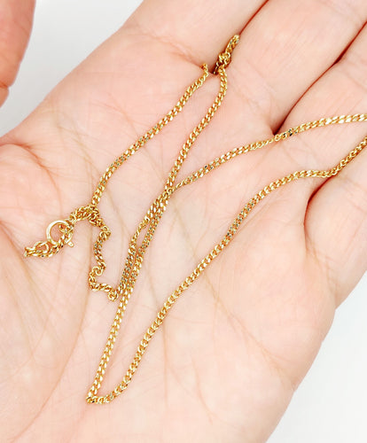 Kæde - Vintage gourmetkæde i 18k guld 44 cm 