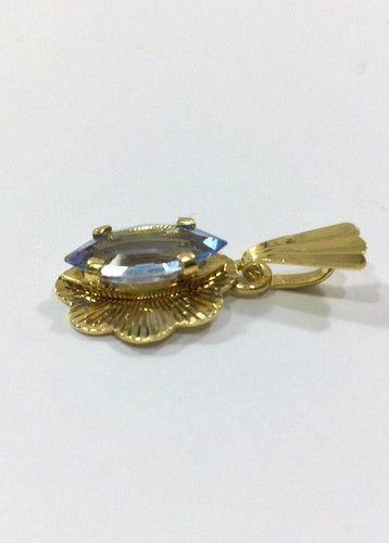 Pendentif Pendentif Topaze Bleue 58 Facettes