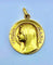 Pendentif Médaille en or jaune 18 carats représentant la Vierge Marie, signée G.Rabier 58 Facettes AB439