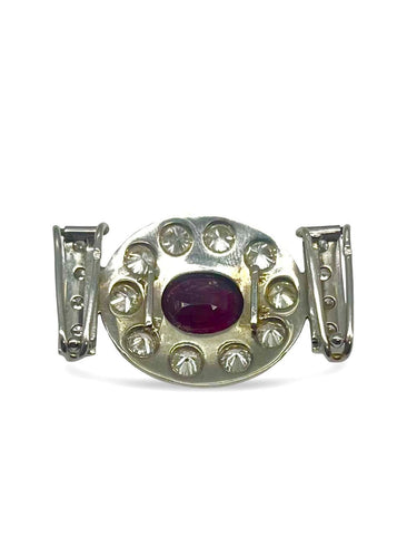 Broche Broche or rubis 2,5 ct et diamants 1 ct 58 Facettes 47101