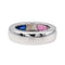 Bague 41 O.J. Perrin Bague Jonc  Or blanc Saphir 58 Facettes 1582974CN