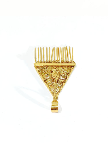 Pendentif Pendentif en or champagne filigrané 58 Facettes