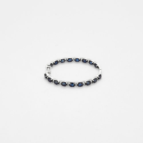 Boucles d'oreilles Boucles d'oreilles créoles saphirs et diamants 58 Facettes 1339