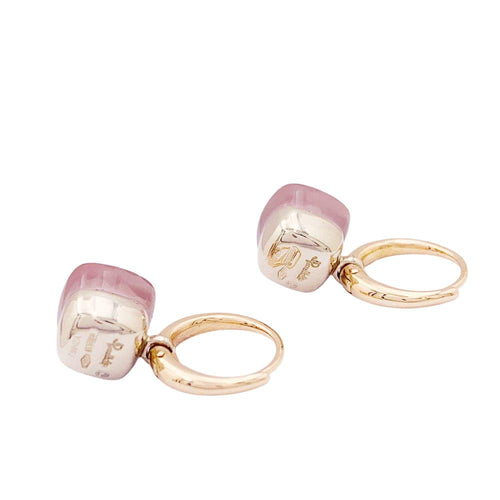 Boucles d'oreilles Boucles d'oreilles Pomellato, "Nudo", or rose et blanc et quartz rose. 58 Facettes 34947