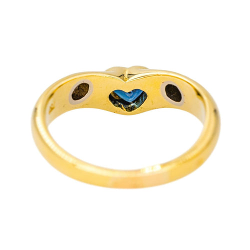 Bague 54 Bague Jonc Or jaune Saphir, Diamant 58 Facettes 4286094CN