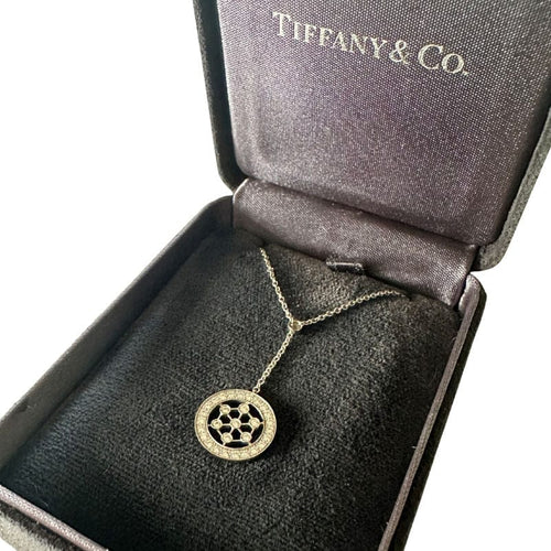 Kolye TIFFANY & CO Platin ve elmas 58 Facettes ile kolye