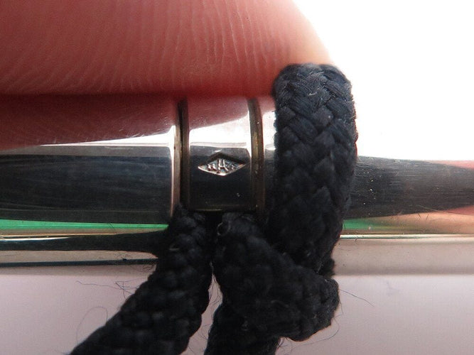 Collier collier HERMES sautoir skipper tgm 80cm argent massif 925 59gr & cordon 58 Facettes 267728